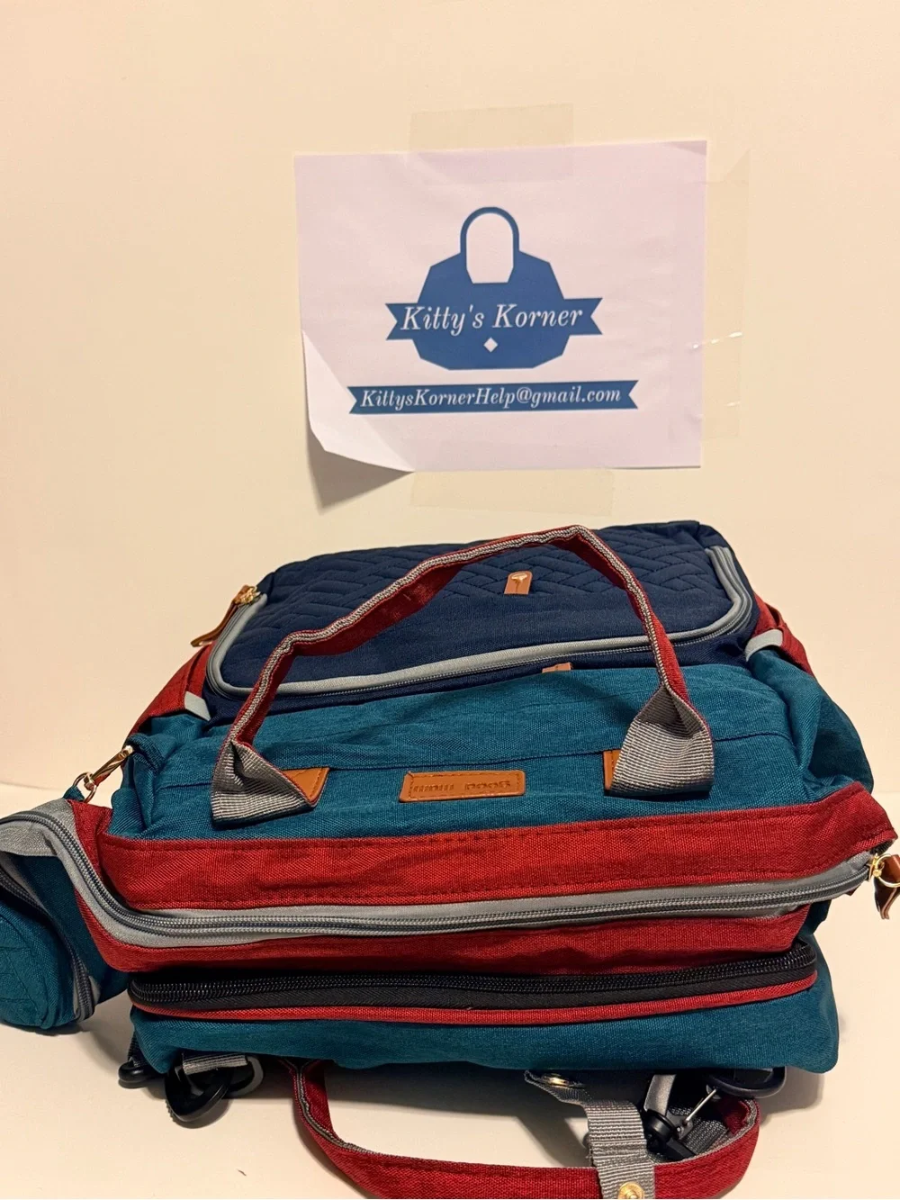 NWOT Jeryswet Good Mum Diaper Canvas Backpack